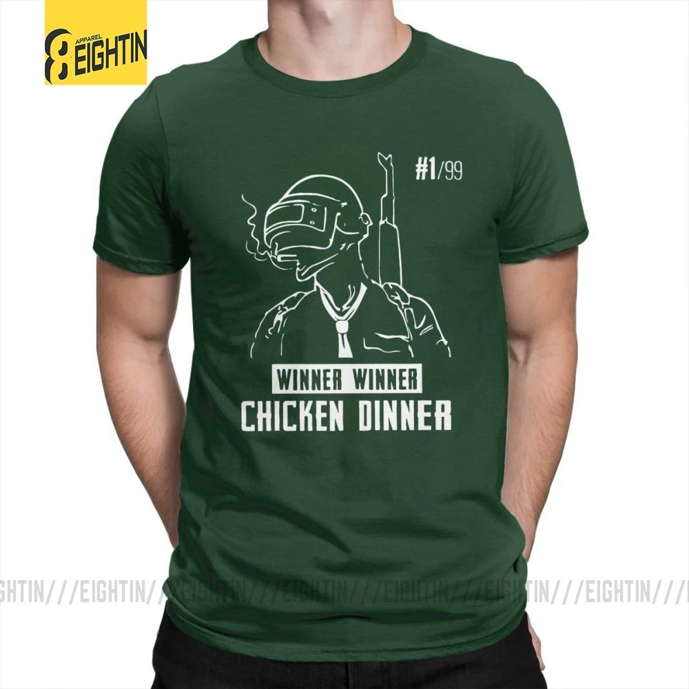 Forest Green Футболка Pubg Playerunknown's Battlegrounds, хлопок, хипстер, высокое качество, одежда, футболки для подростков, короткий рукав, вырез лодочкой, футболка - Цвет: Forest Green