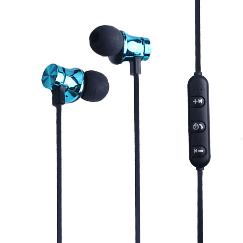 blue Беспроводные наушники Bluetooth XT-11 наушники Магнитная гарнитура с шейным ремешком Bluetooth наушники спортивные для iPhone Xiaomi - Цвет: blue