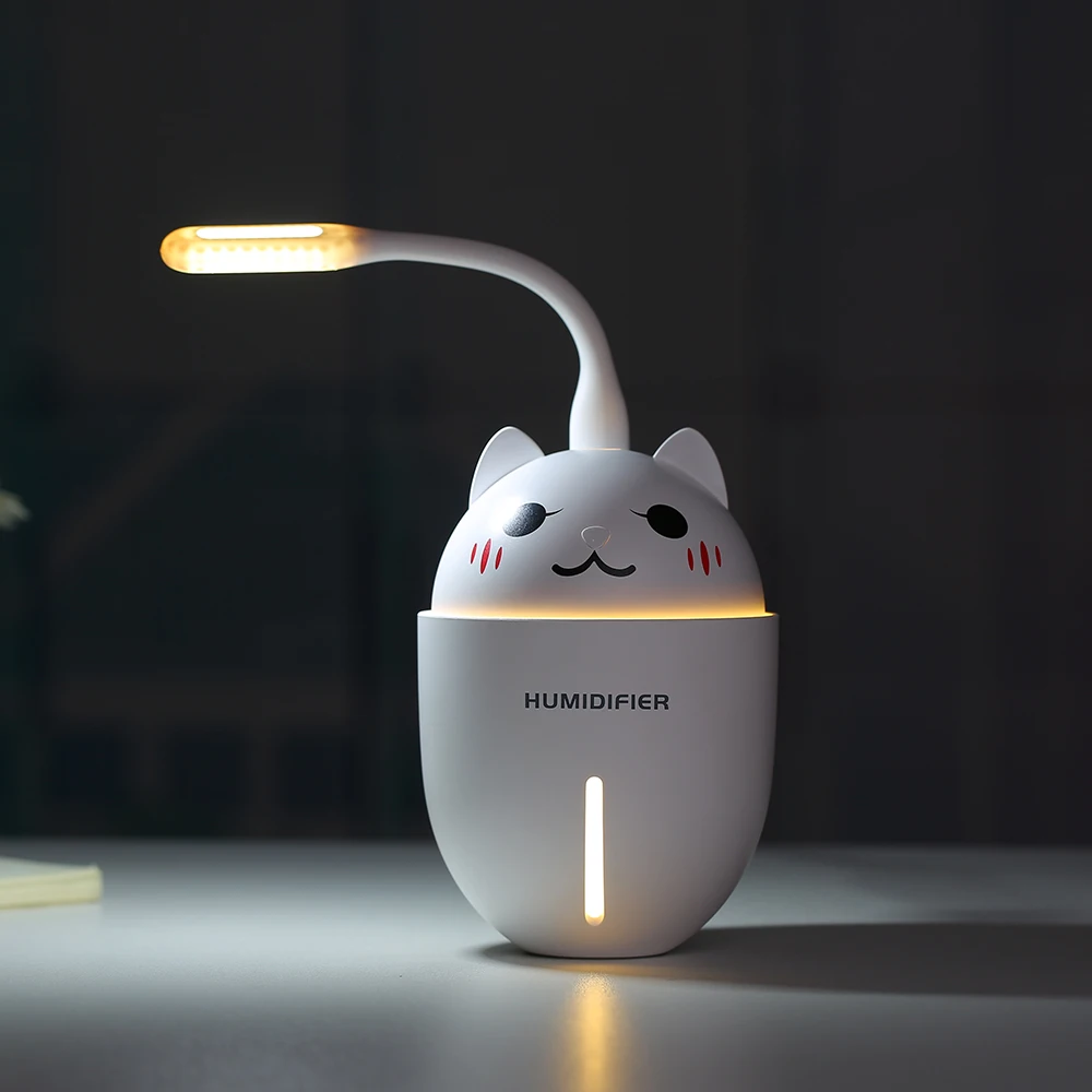 Увлажнитель воздуха с милым мультяшным котом 30 мл/ч USB-диффузор 3 в 1 бесшумный
