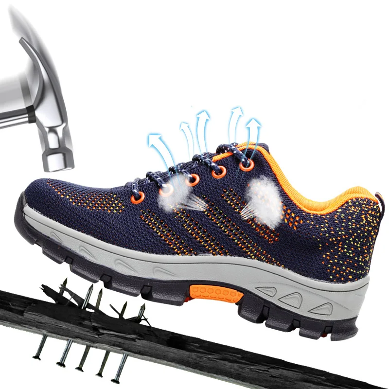 Для мужчин дышащие Сталь носок Кепки рабочая обувь на открытом воздухе Анти