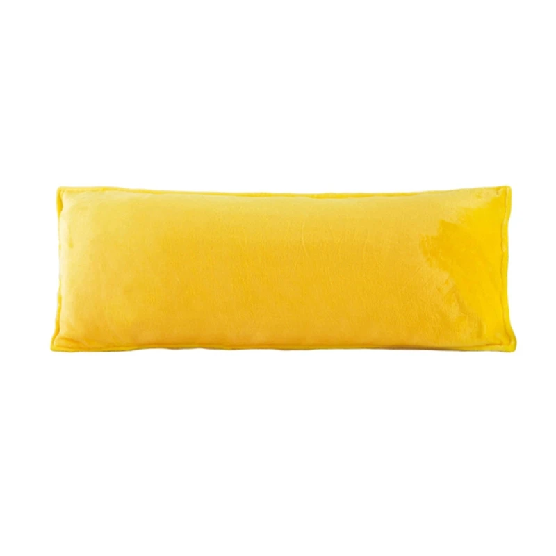 Yellow Чехол для подушки, мягкий фланелевый чехол для подушки, однотонный чехол для подушки, длинный прямоугольный короткий Стильный чехол для подушки для украшения дома и спальни - Цвет: Yellow