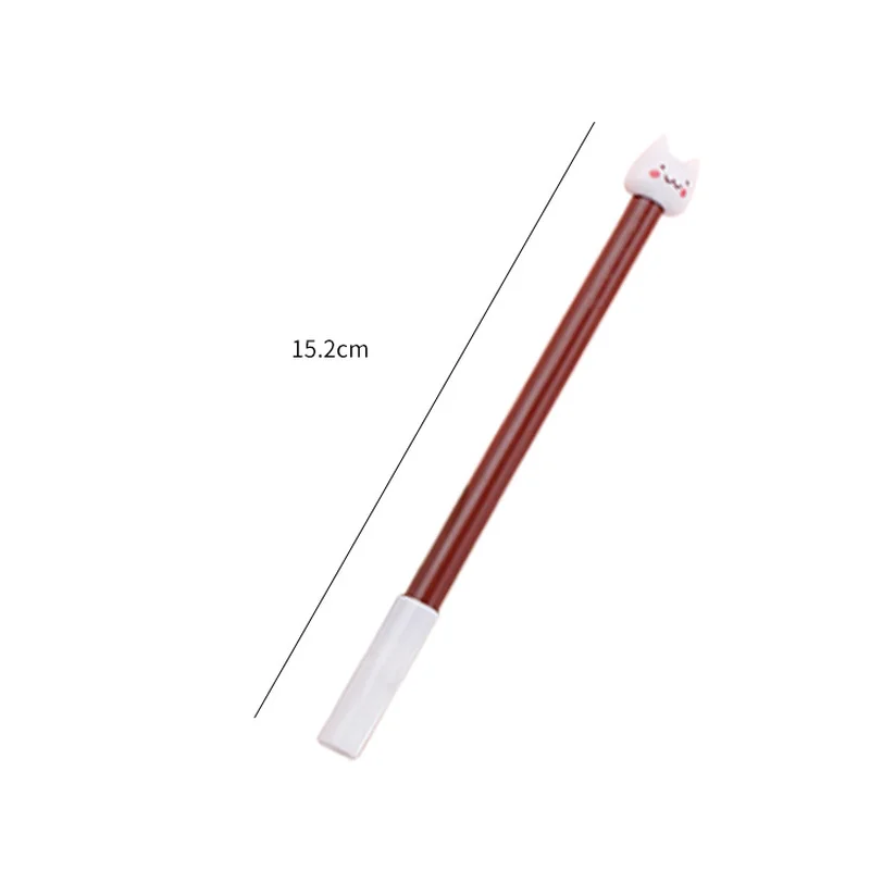 

100 Pcs Creative Cartoon Cat Gen Pen Lovely Student Stationery Black Water Pen High Quality Office Signature Pen