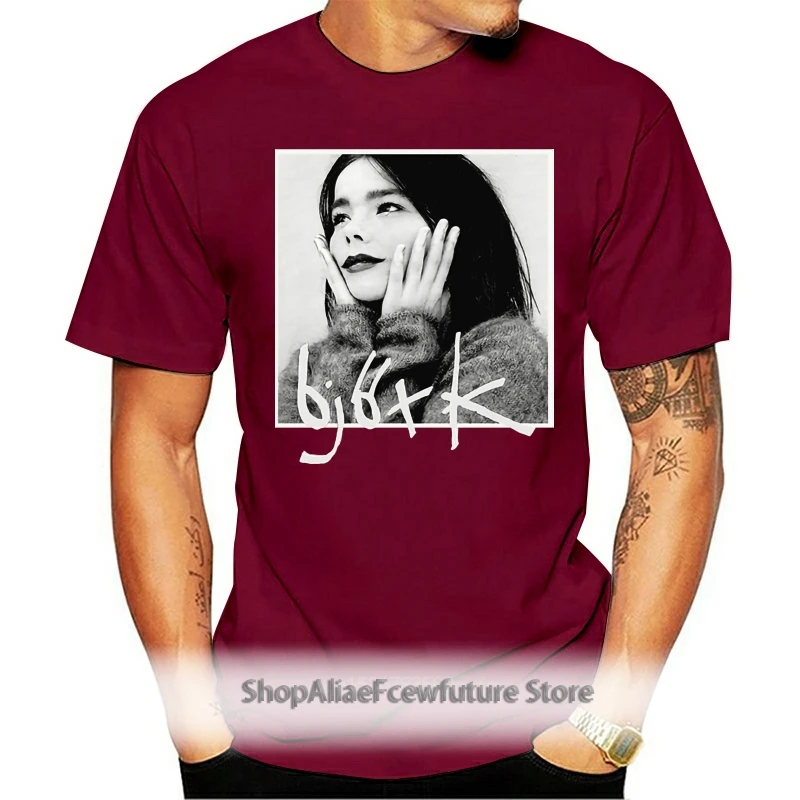 

Printed Men T Shirt Cotton Tshirts O-Neck Short-Sleeve Bjork Women T-Shirt