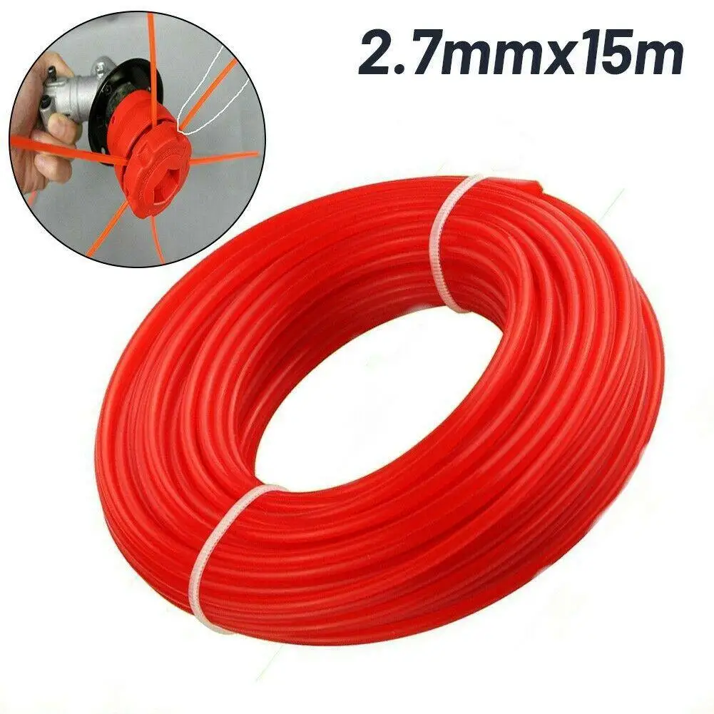 

2.7mm*15m Nylon Cord For Lawn Mower Trimmer Head 77656 Replacement Parts