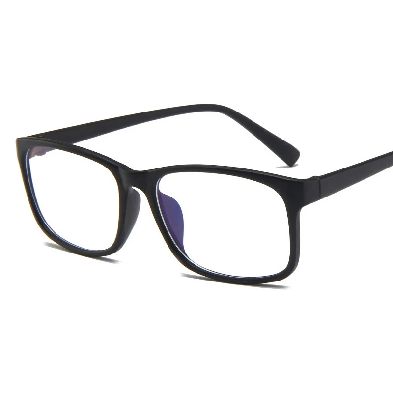 

New trend fashion box glasses simple full frame classic glasses frame anti-blue eye protection flat mirror