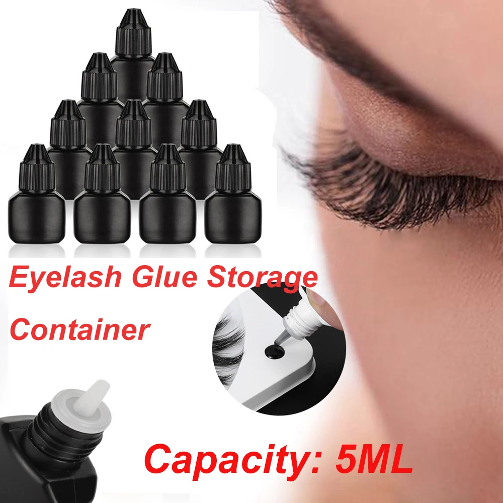 10 наборов пустых многоразовых прививных клеевых бутылок для ресниц домашнего