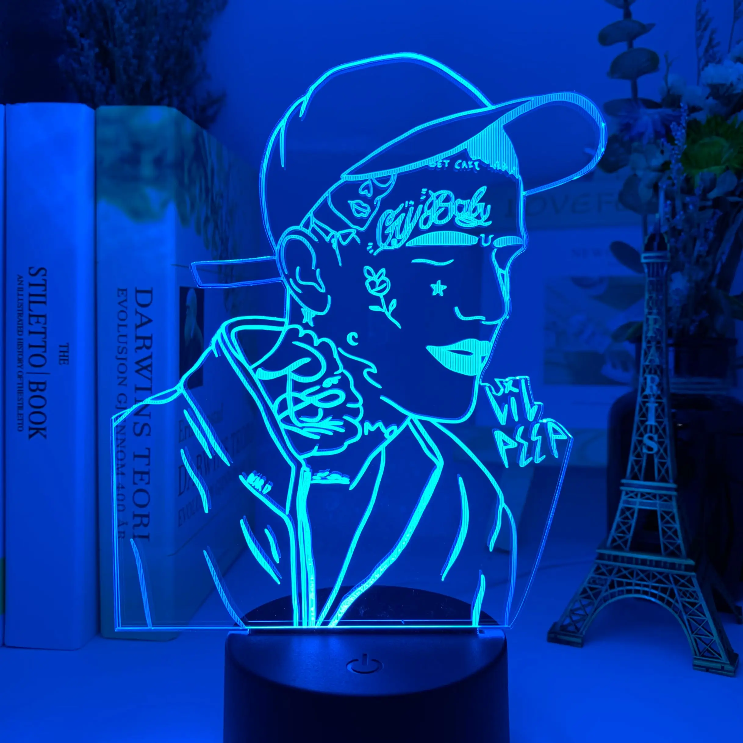 

3D Rapper Lil Peep Led Night Light for Home Decoration Colorful Nightlight Gift for Fans Dropshipping 3D Lamp Celebrity