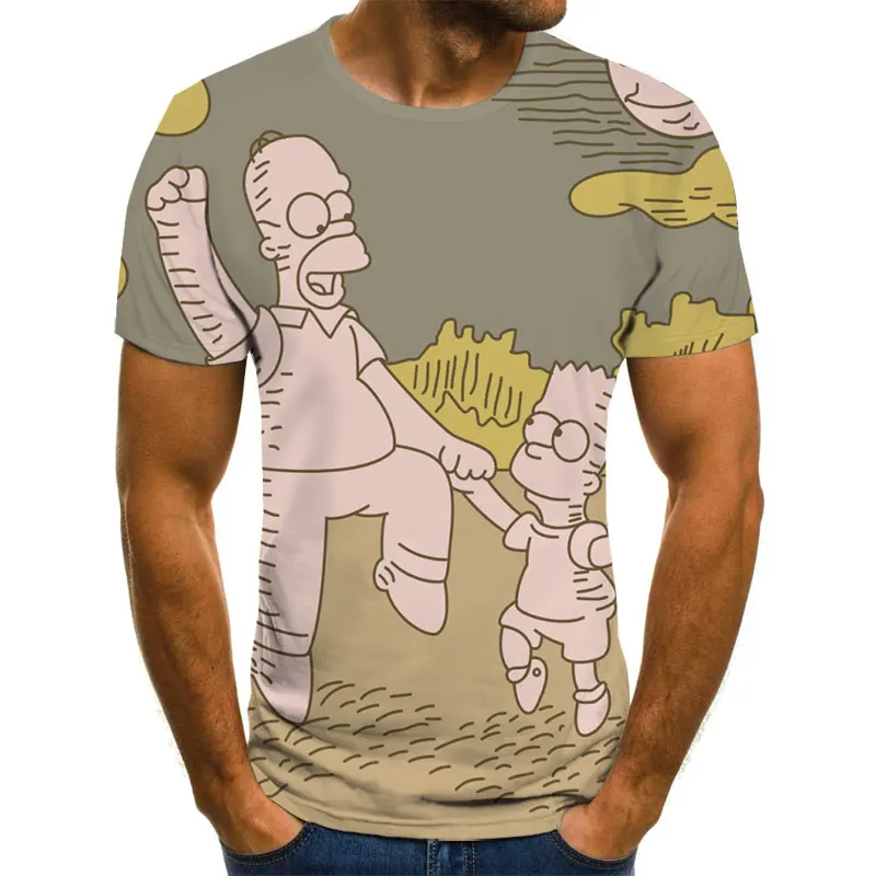 

2021 summer new and interesting anime men's T-shirt loose casual T-shirt 6XL children's cartoon fashion short-sleeved streetwear