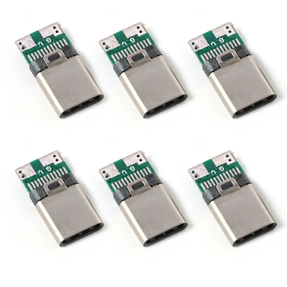 

USB 3.1 Type-C разъем для пайки серебристый 5A 30V 6шт