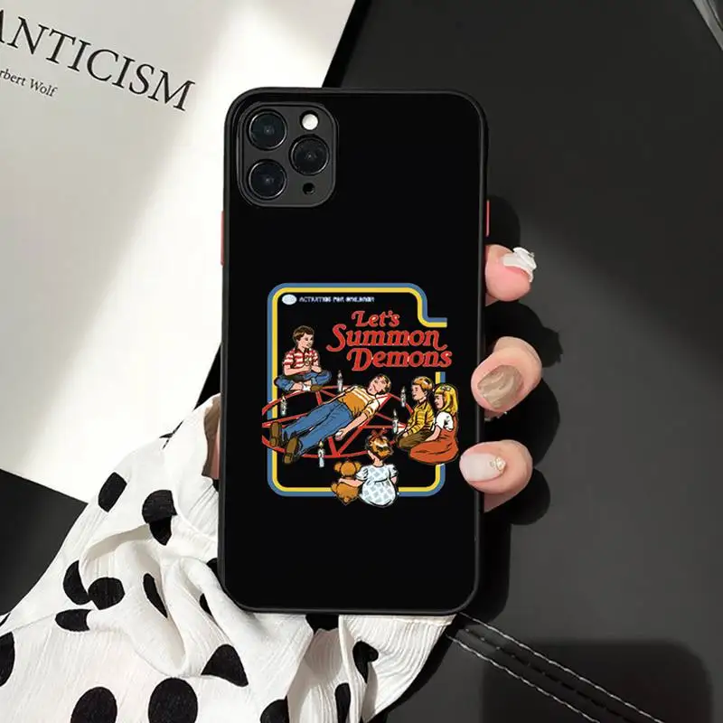 

Funny Halloween Satan Vintage Summon Demons Phone Cases Matte Transparent for iPhone 7 8 11 12 s mini pro X XS XR MAX Plus
