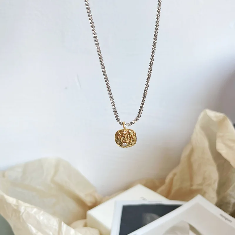

Morivovog 925 Sterling Silver Aerolite Pendant Necklace for Women Round Matte Shine Cauliflower Chain Necklace 2021 Fine Jewelry