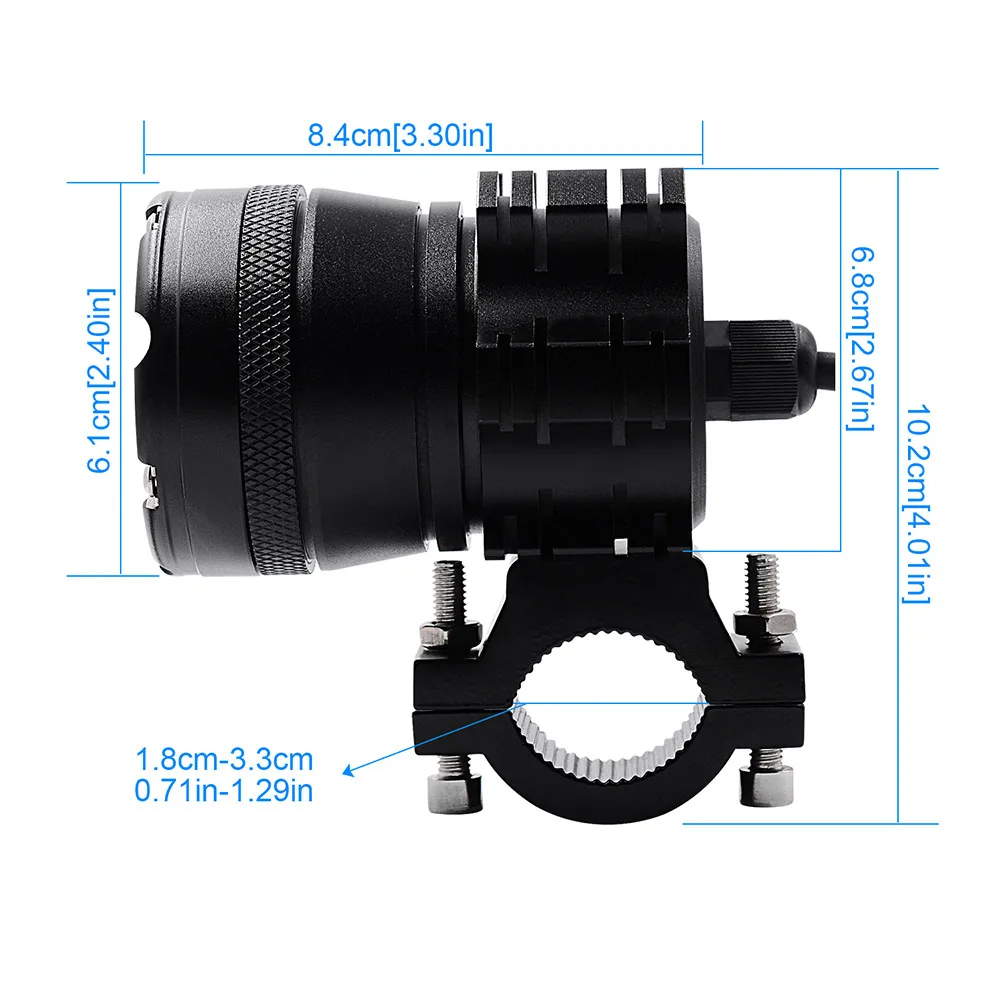 2 шт. 9 чипов светодиодный светильник для мотоцикла s Скутер ATV 7800 лм мото Точечный