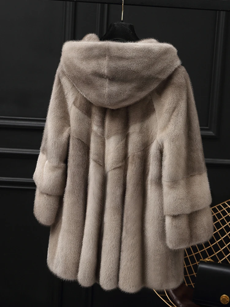 Новинка 2020 длинное пальто из меха норки зима 1009|Шубы и дубленки| |