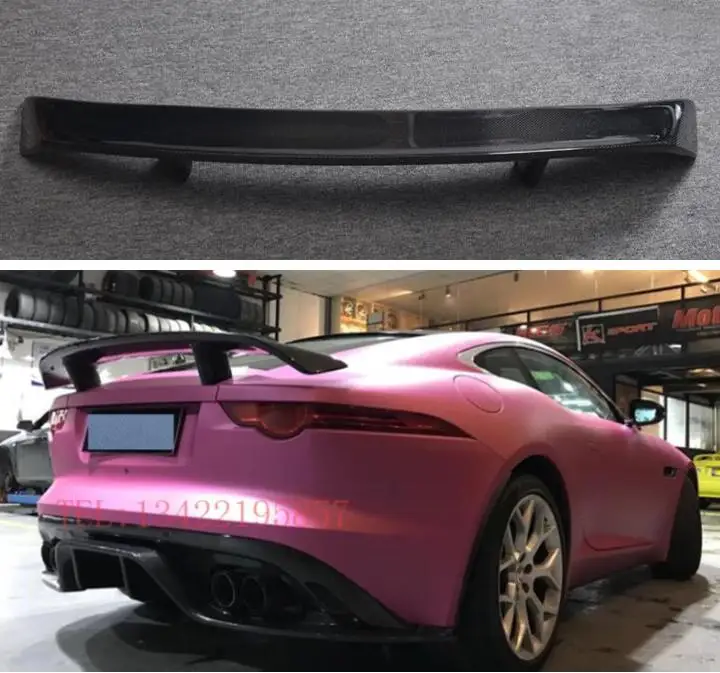 Высокое качество углеродного волокна заднего крыла багажник спойлер для Jaguar F