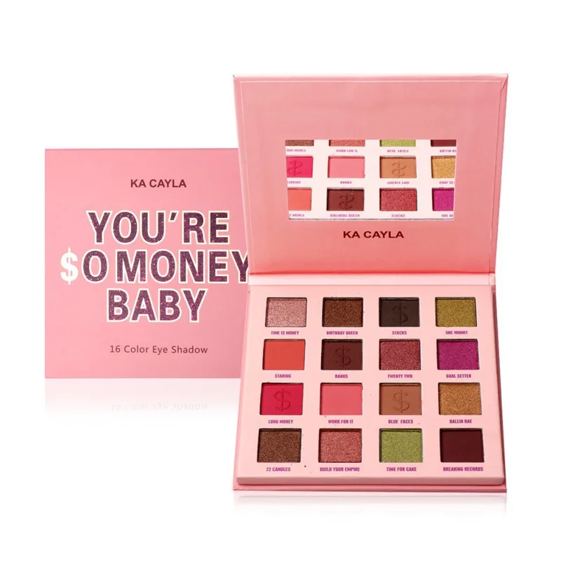 Дропшиппинг матовые блестящие тени для век палитра прессованных порошков