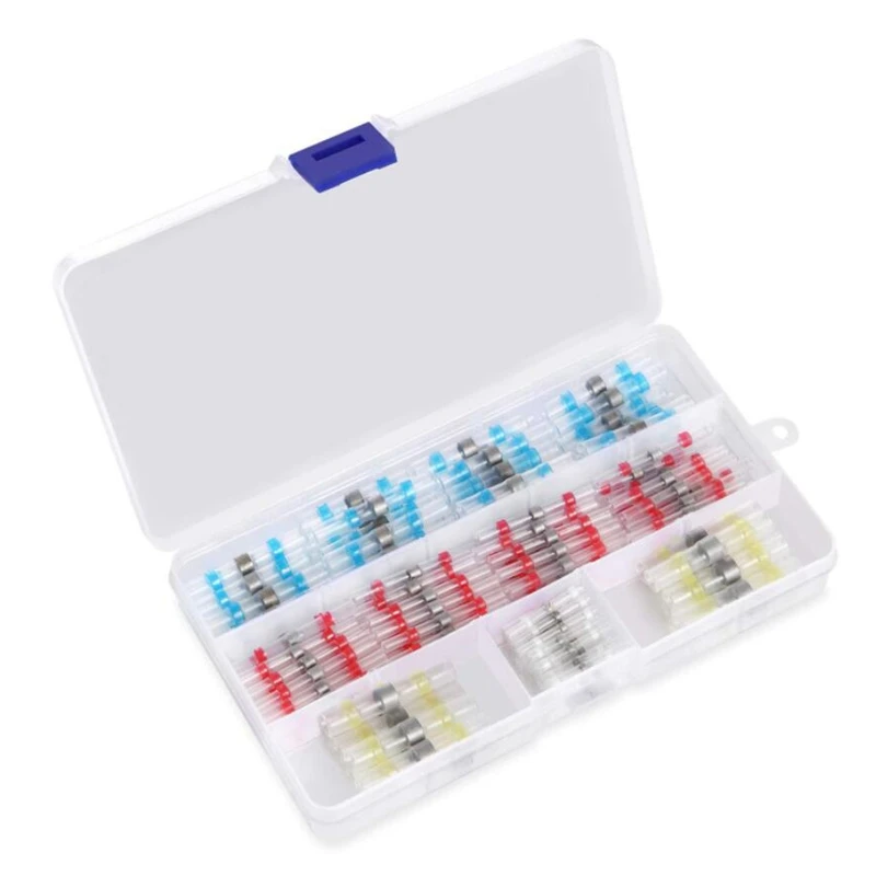 Комплект соединителей для проводов с паяльным уплотнением термоусадочные стыковые соединители