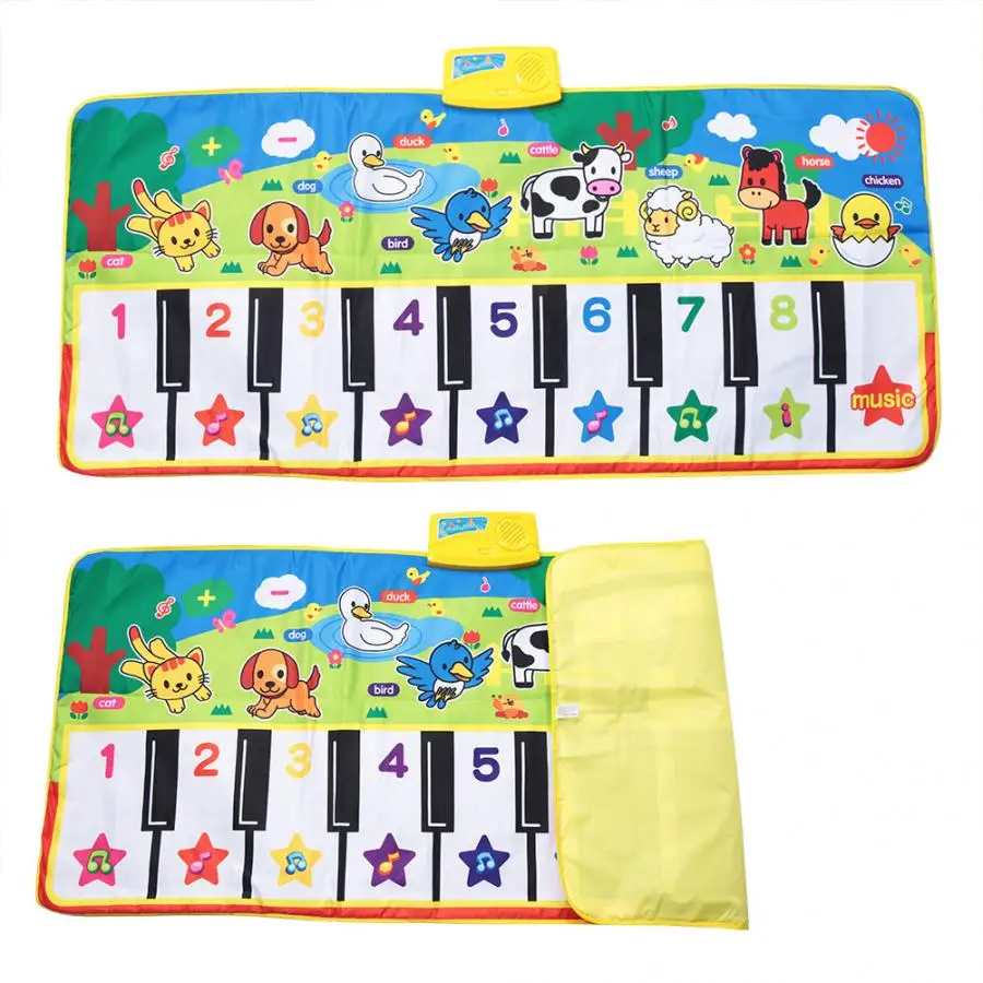 Eletronic Baby Music Playmats Piano Carpet Mat Large Size Kids Musical Touch Play Children Educational Learning English Toy | Мать и