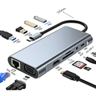 USB-хаб 11 в 1 с портом USB Type-C на HDMI, совместимый с USB 3,0