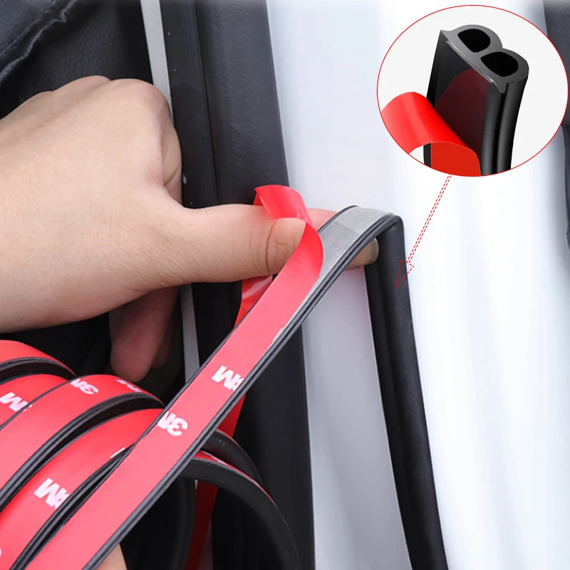 Универсальная полоса уплотнения для дверей автомобиля типа B с клейкой лентой для шумоизоляции багажника и герметизации салона.