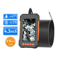 industrial endoscope inspection camera 4 3 screen 1080p hd digital borescope camera 3 9mm waterproof snake camera with 6 led