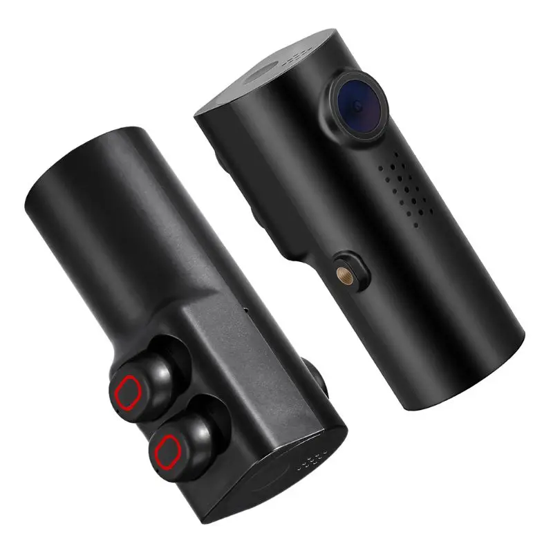 Wifi видеорегистратор с TWS гарнитурой 1080P Голосовое управление умный автомобиль