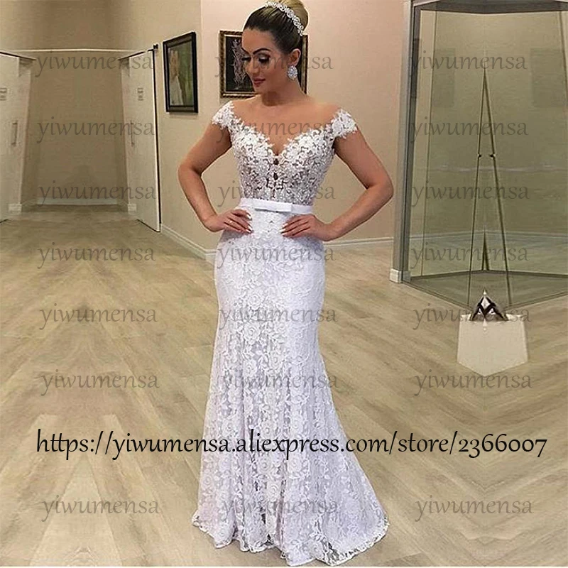 Brautkleid Пышное Тюлевое свадебное платье русалки 2 Em 1 со съемным шлейфом с жемчугом, кружевные аппликации для свадебных платьев Robe De Mariee