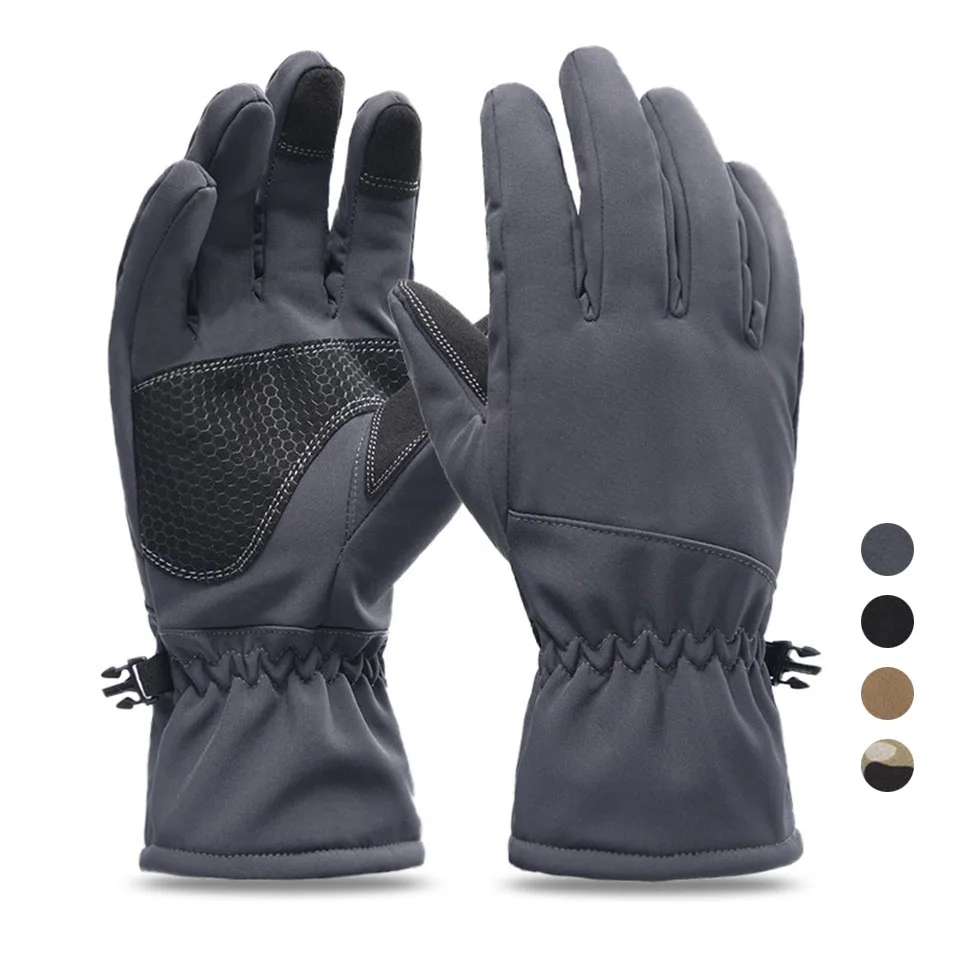 

Winter Outdoor Sports Cold Gloves Cycling Mountain Climbing Ski Windproof Gloves Palm Anti-slip Design Waterproof Riding Gloves