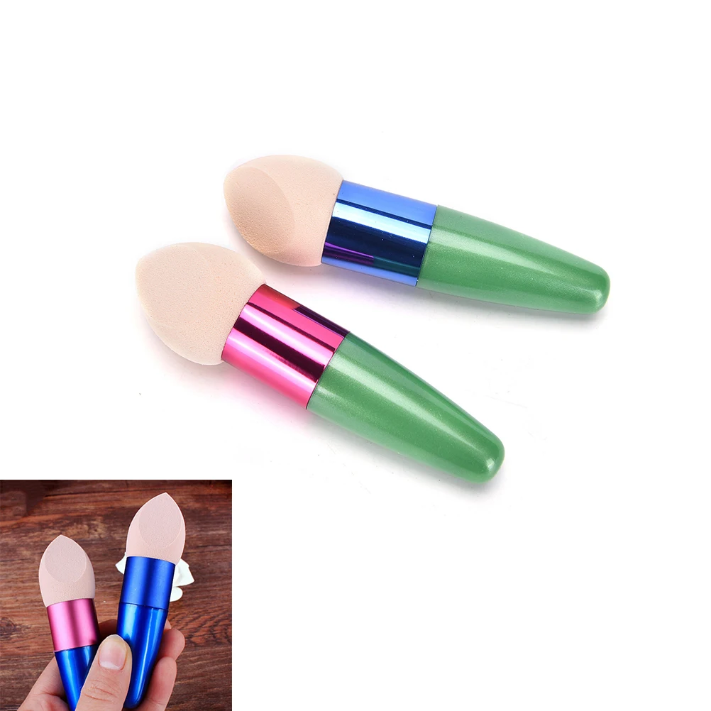 

Foundation Concealer Blusher Beautiful Powder Lollipop Shape Makeup Sponge Puff Brush Smooth Pro Tool