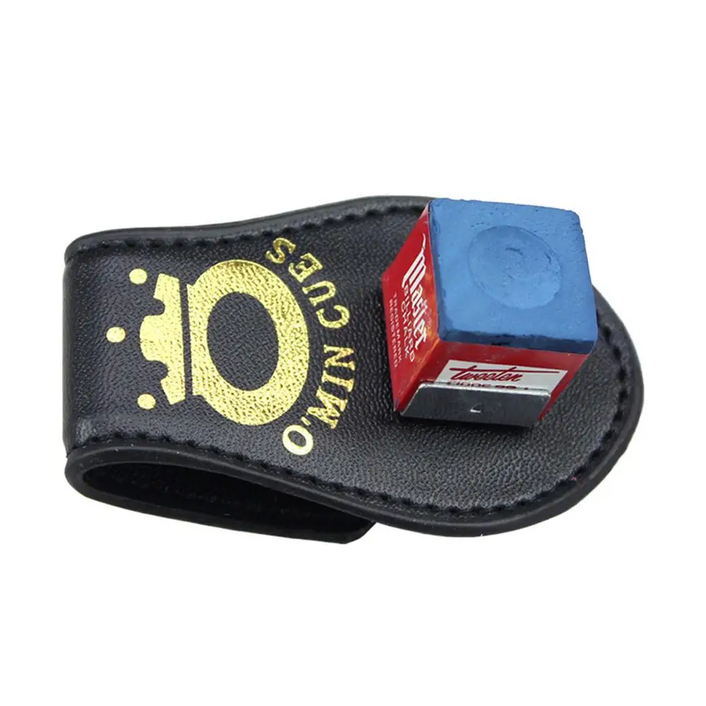 

High Quality Pool Billiards Snooker Accessories Leather Magnetic Belt Clip Chalk Holder Accessory Random Color Delivery