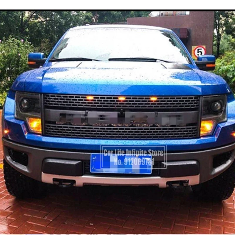 1pcs Grille Side Marker Lamps Decorative Lights Fit For Ford F-150 Raptor 2017 2018 2019 Auto Replacement Parts Amber Lamp | Автомобили и