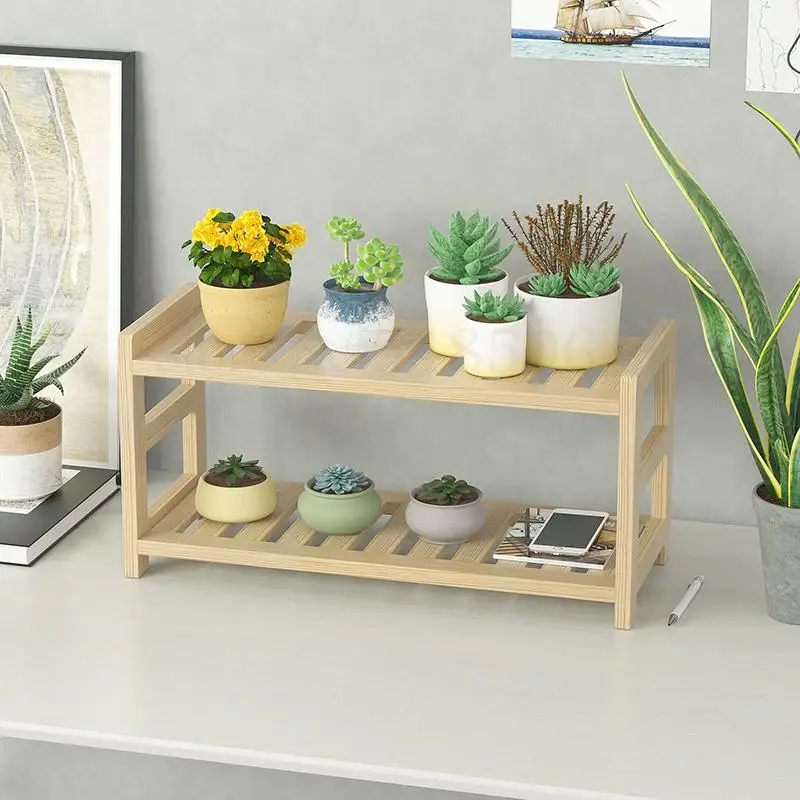 Суккуленты из массива дерева маленькая подставка для цветов одиночная