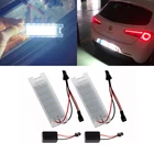 2 шт. для Alfa Romeo 147 156 159 166 Giulirtta MITo GT автомобиль Brera Spider Canbus 18SMD, белые светодиодные лампы для номерного знака, лампы для авто