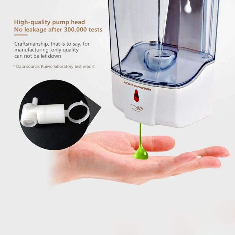 Автоматический дозатор жидкого мыла 700 мл Бесконтактный ИК-датчик настенное