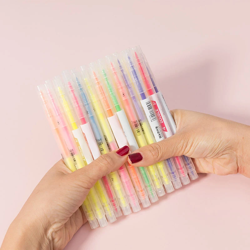 

Маркер флуоресцентный с двумя наконечниками, 6 шт./компл.