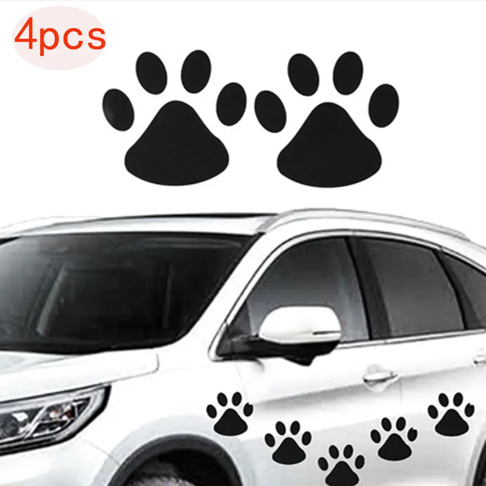 Крутая наклейка на автомобиль дизайн лапы 3D Животные Собака Кошка медведь