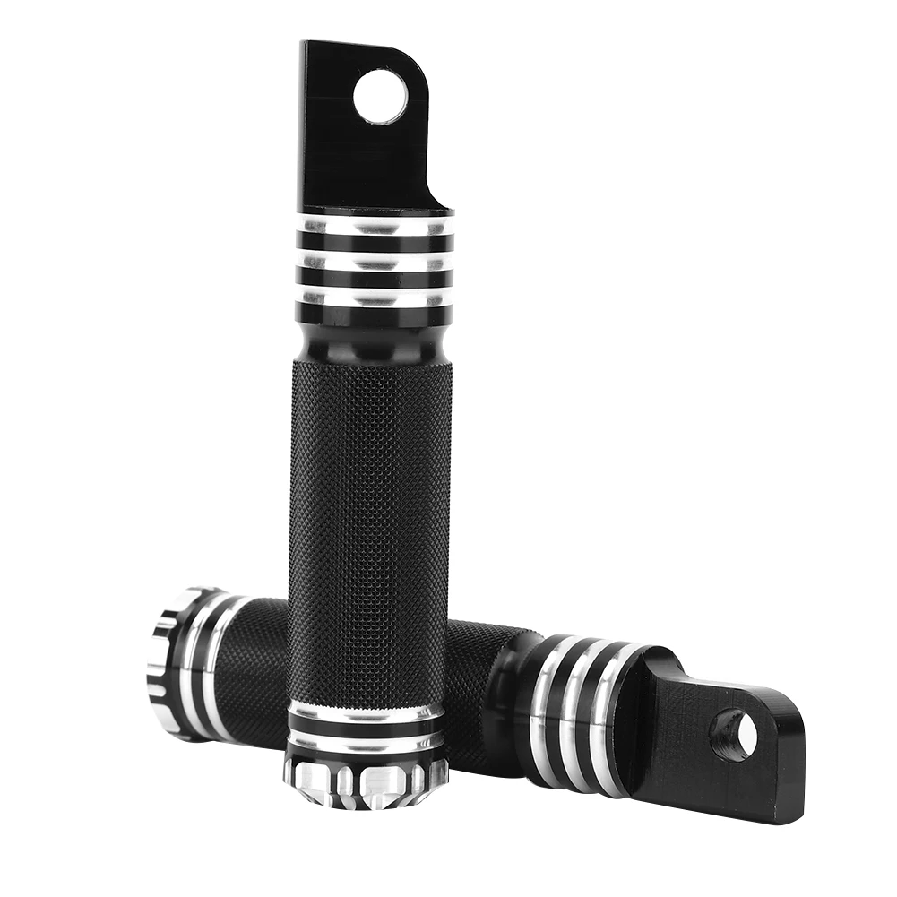 

Motorcycle Pedal Aluminum Alloy Foot Pegs Modification Non-slip Footrest Black