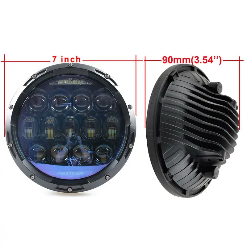 Круглый гало-светодиод 7 дюймов 130 Вт фара ближнего и дальнего света для Jeep Wrangler JK