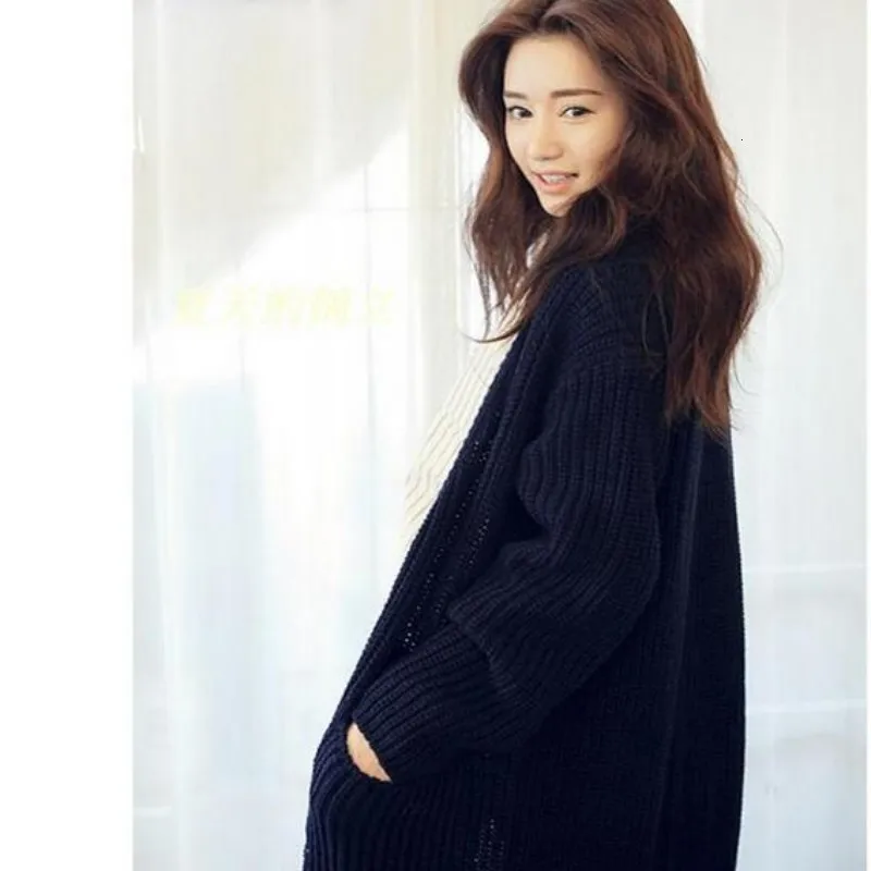 2020 женский кардиган оптовая продажа вязанное длинное зимнее пальто свитер