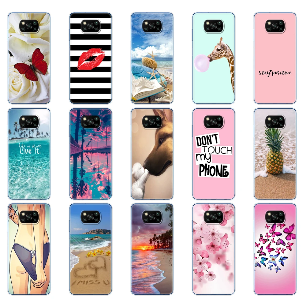 For Xiaomi Poco X3 NFC Case Silicon Soft TPU Back Phone Cover For POCO X3 Pro Case Poco X 3 PocoX3 NFC 6.67'' Global POCOPHONE