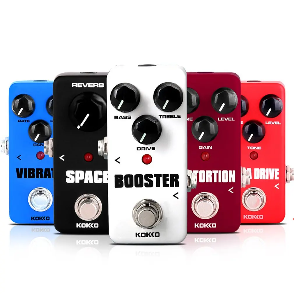 

Electric Guitar Mini Monoblock Effector Booster Timer Loop Leyel Distortion No Noise Switch Led Light