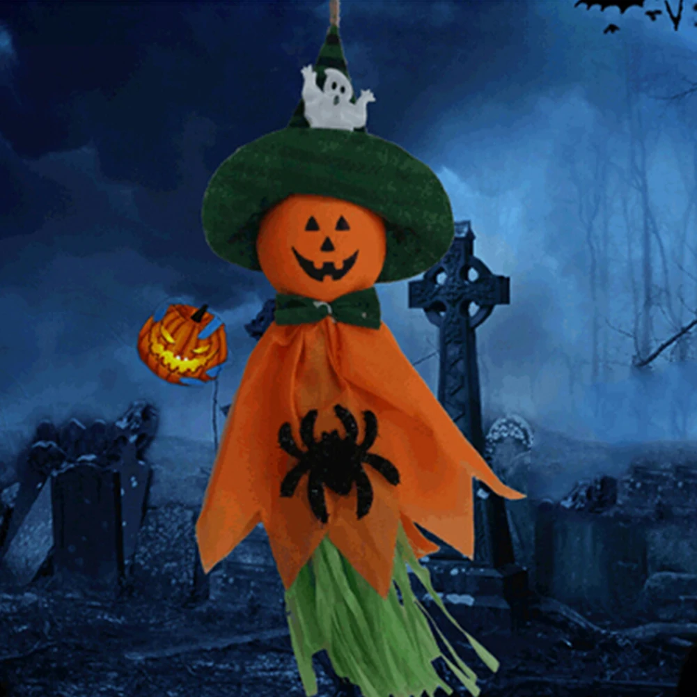 Halloween Horror Props Straw Ghost Pumpkin Key Chains Pendant Hanging Doll Home Party Decoration Kids Toys | Игрушки и хобби