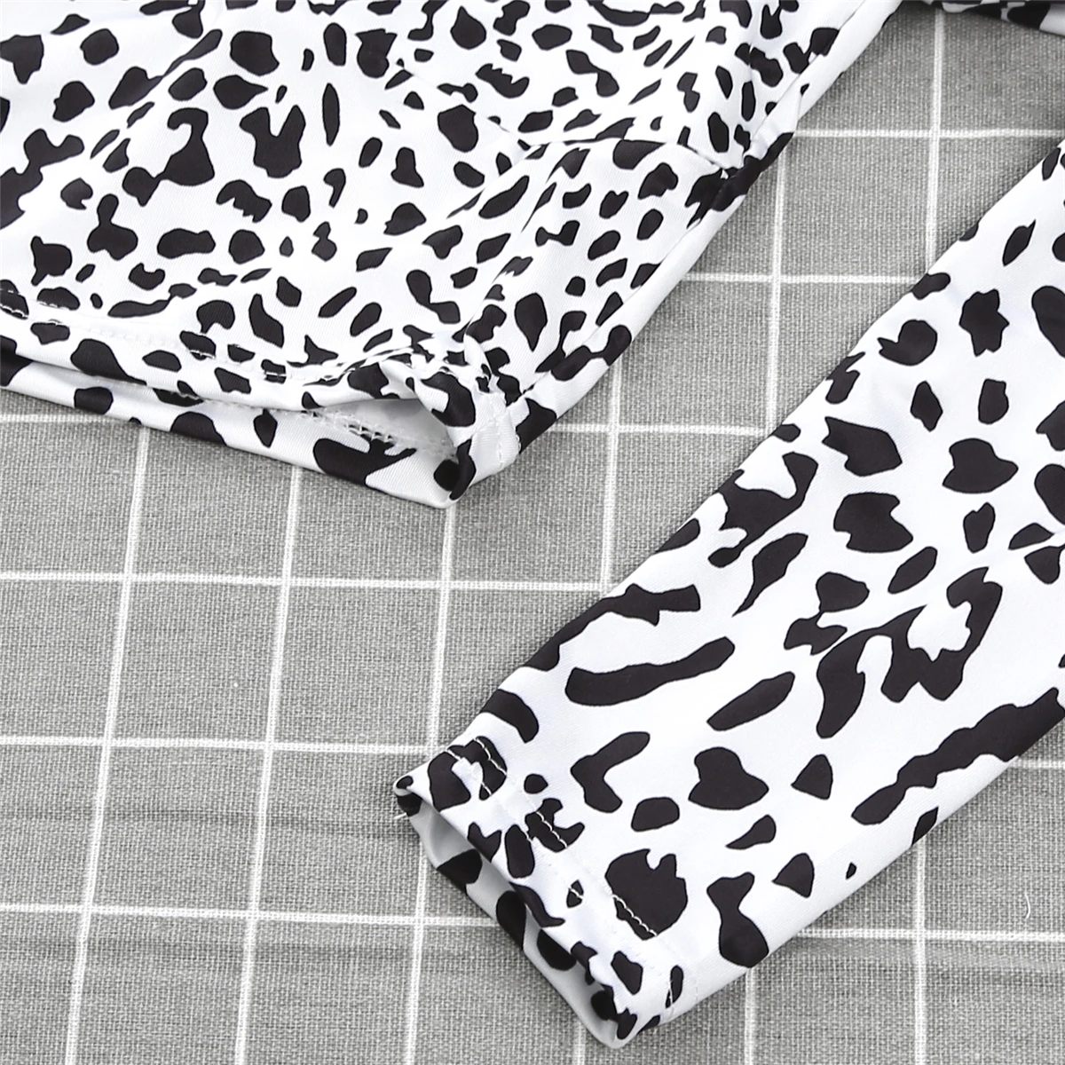 

Sexy Women Puff Long Sleeve Square Neck Leopard print Pullover Tops Shirts Blouse Tops Streetwear French Style Vintage