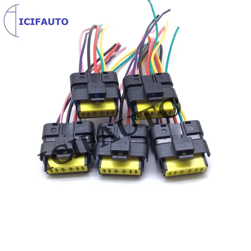 

6 Pin/Way Throttle Valve Plug Female Waterproof Electrical Connector With Pigtail For Renault Peugeot Citroen