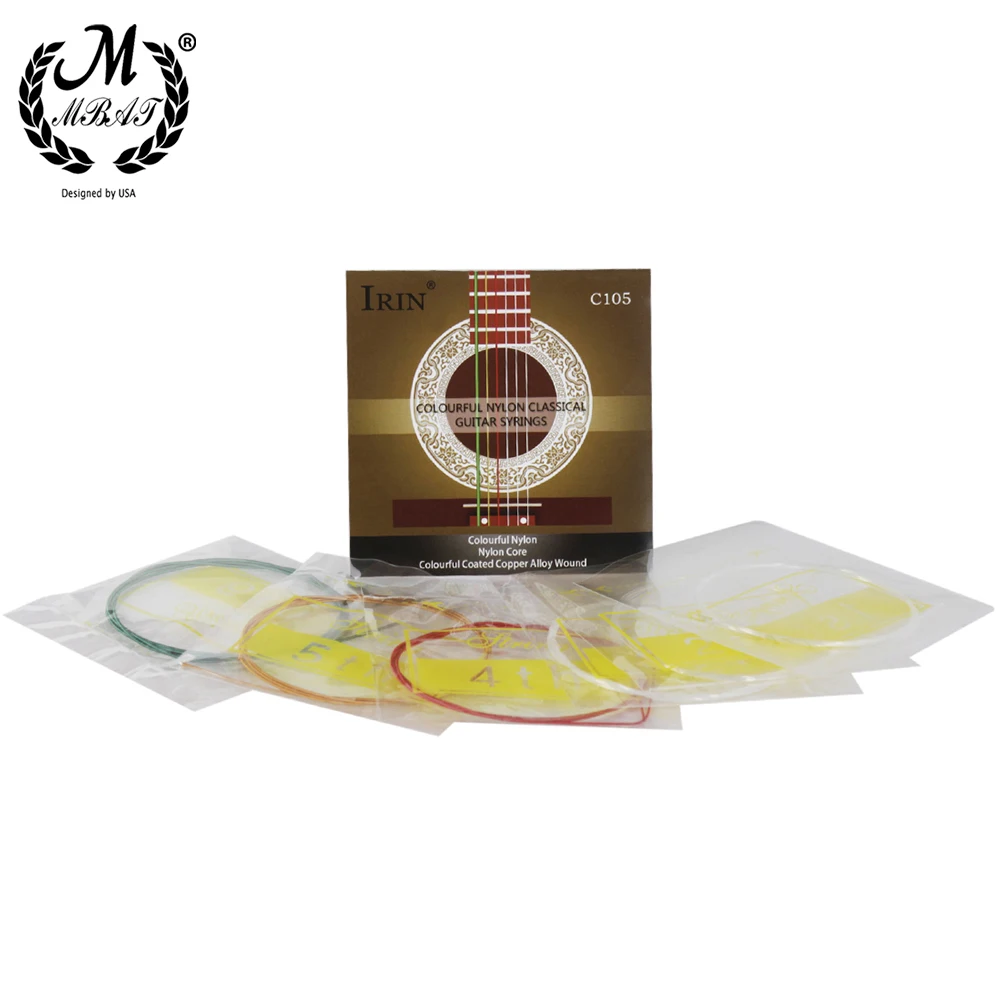 M MBAT 6PCS String Classical Guitar Strings C105 Colorful High-Quality Nylon Wound Instrument Accessorie | Спорт и развлечения