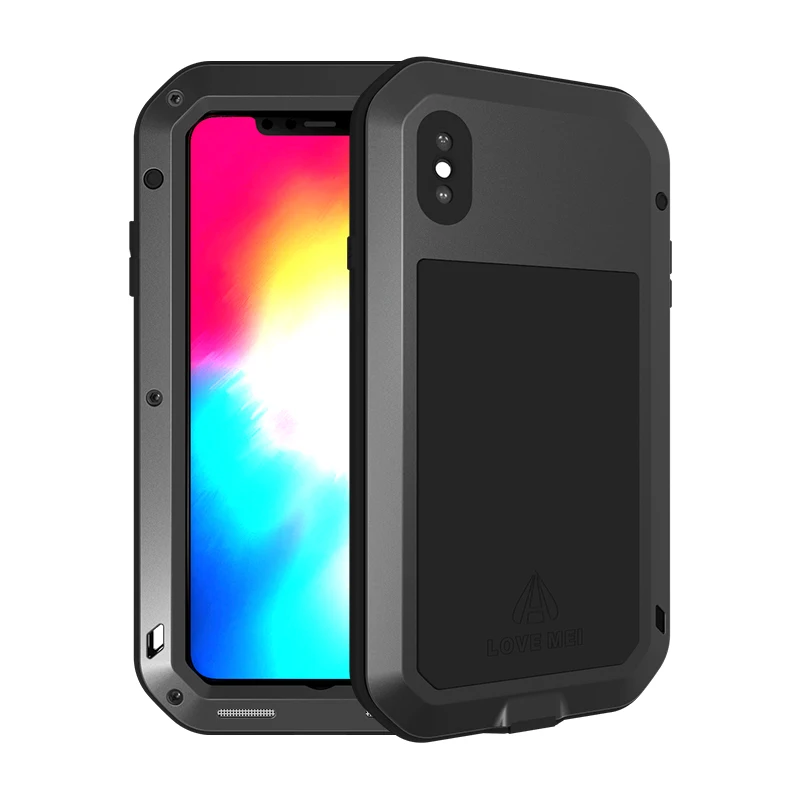 

Waterproof Shockproof Aluminum Metal Armor Case For iPhone XS Max Heavy Duty 360 Full Coverage Protective Swimming Diving Cover