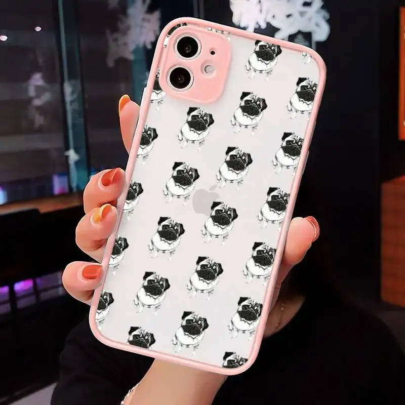 

Lion tiger leopard horror animal Phone Cases matte transparent For iphone 7 8 11 12 plus mini x xs xr pro max cover