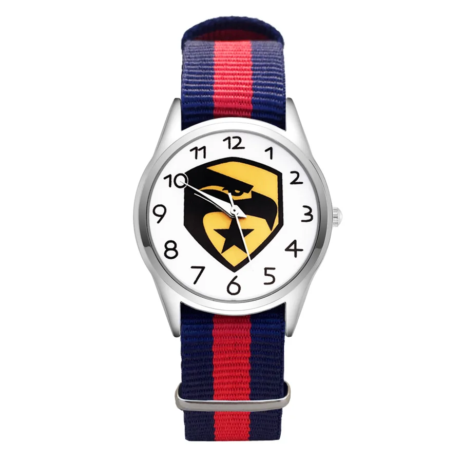 

Children's Cute Cartoon Style Women Student Boy Girl Nylon Strap Quartz Wrist Watches JC84