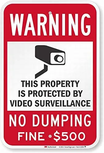 

Warning: Video Surveillance No Dumping Fine $500