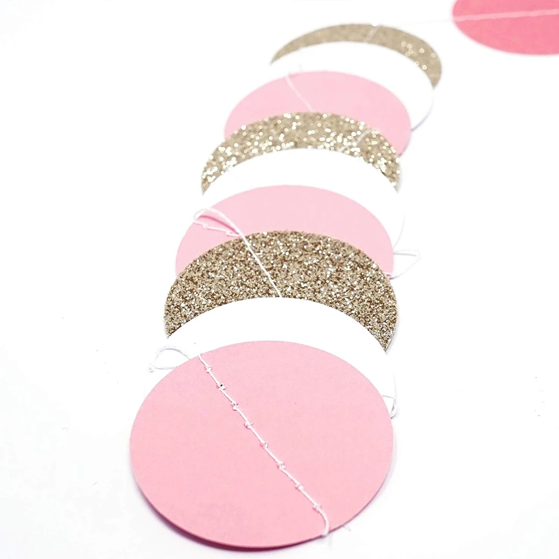 3D Золотая блестящая золотая бумажная веревка цветок на день рождения флажки шары