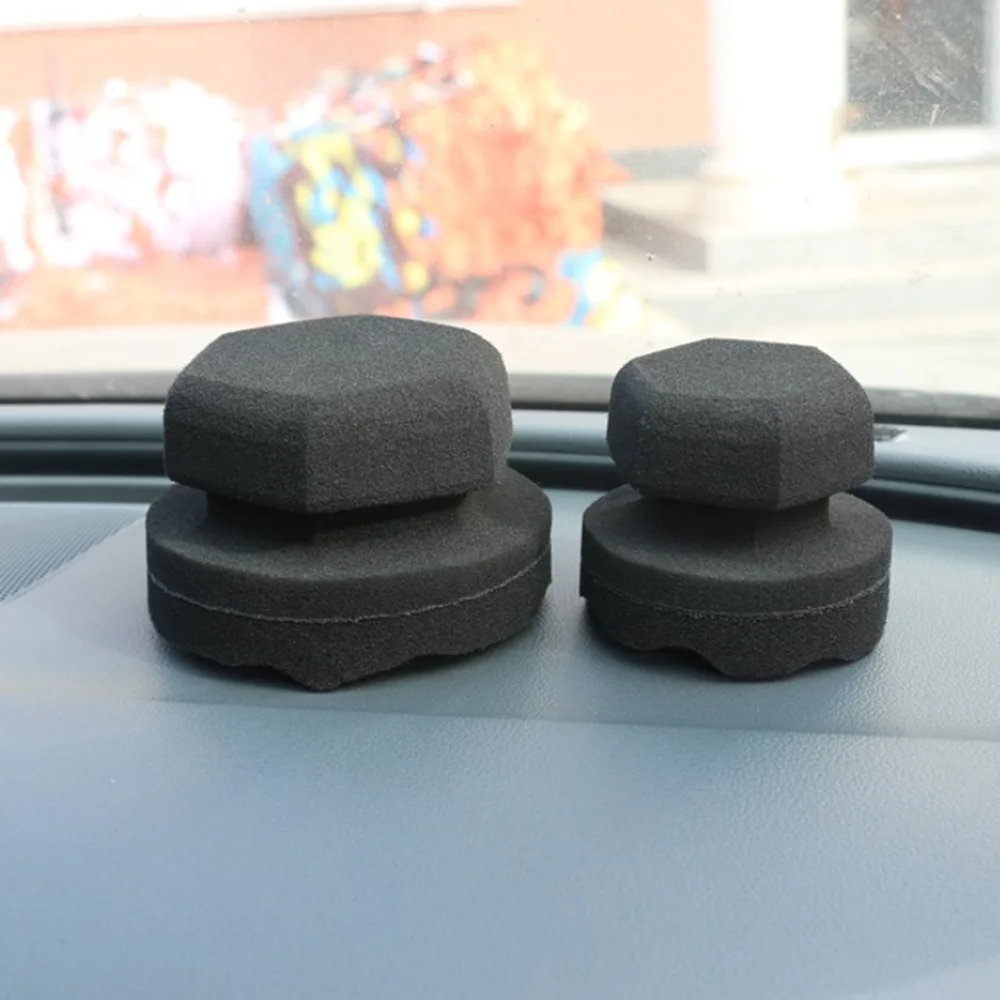 

Hex Grip Applicator Car Wheel Cleaning Sponge Brush Tool Portable Handheld Tire Waxing Tool Car accessories